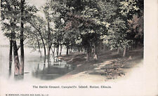 Battle Ground, Campbell's Island, Moline, Illinois, Very Early Postcard, Unused  picture
