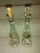 Vintage 1956 Jim Beam Bond Pyrex Glass Decanter Bottle Pair Ducks w Stoppers picture