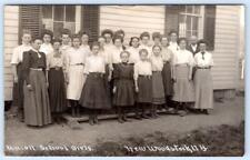 RPPC NEW WOODSTOCK NEW YORK UNION SCHOOL GIRLS STUDENTS*H A MYER & CO*1910's ERA picture