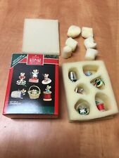 Hallmark Sew Sew Tiny Mice 1992 Keepsake Miniature Ornaments Set of 6 w/ box picture
