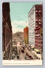 Seattle WA-Washington, Second Avenue, Advertising, Antique, Vintage Postcard picture