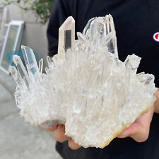 2.7lb Large Natural Clear White Quartz Crystal Cluster Rough Healing Specimen picture