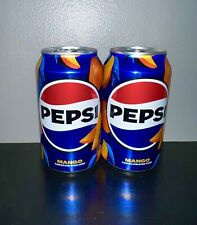 🟡 Brand New Limited Edition Rare Pepsi Mango Fruit Flavored Soda (2 Cans) picture