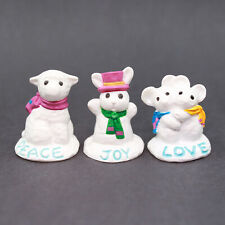 LOVE JOY & PEACE - 1991 Hallmark Merry Miniatures Christmas Figures picture