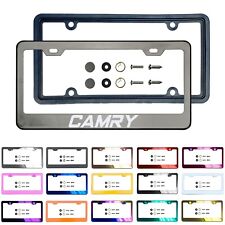 Laser Customize Stainless Steel License frame Silicone Guard Fit Toyota Camry picture