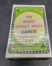 VINTAGE IT'S MAGIC SECRET MARK PLASTIC COATED CARD SET NO.6969 NEW SEALED  picture