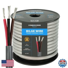 14 Gauge 3 Conductor Triplex Marine Grade Wire 25 ft Tinned Copper Oxygen-Free picture
