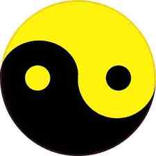 3x3 Yellow and Black Yin Yang Sticker Car Bumper Vehicle Window Cup Symbol Decal picture