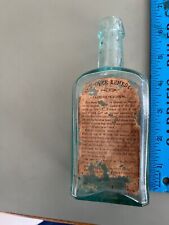 1866 Cherokee Remedy Indian bottle New York labeled embossed kidney nephrology picture