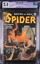 SPIDER #36 (V9 #4) CGC 2.5 RESTORED CLASSIC TORTURE COVER SEPTEMBER 1936 PULP picture