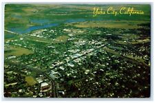 c1960 Aerial View Attractive Small City Yuba City Northern California Postcard picture