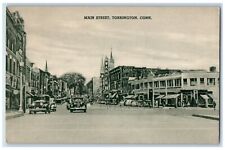 1939 Main Street Classic Cars Building Torrington Connecticut Vintage Postcard picture