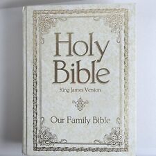 Holy Bible King James Version. Our Family Bible. 1971. Large. White. Vintage. picture
