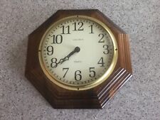 VINTAGE VERICHRON OCTAGON WOOD FRAME WALL CLOCK picture