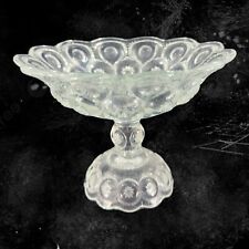 Vintage L E Smith Glass Clear Moon and Stars Flared Glass Compote Large Bowl picture