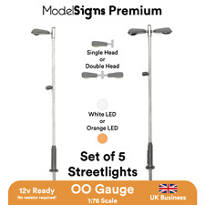 ModelSigns Premium - Set of 5 LED Platform Lights lamp for Model Railways OO HO picture