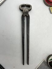 VTG HELLER BROS FARRIER HOOF NAIL PULLERS FORGED CUTTERS HORSE TOOL 12