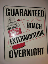 VINTAGE METAL ROACH SPRAY SIGN FROM A NC HARDWARE STORE 30