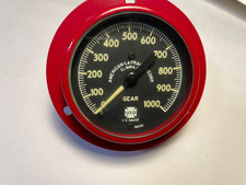 American LaFrance Fire Engine Co.  Pressure Gauge Red Colored Brass NOS picture
