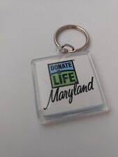 Donate Life Maryland Plastic Square Keyring picture
