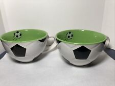 Mulberry Home Soccer Ball Field Coffee Mug Cup Tea Green Inside with Soccer Ball picture