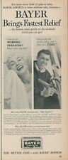 1959 Bayer Aspirin Vintage Print Ad Woman Shower Headache Man Cold Better LO2 picture