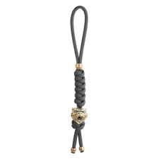 550 Black Paracord Lanyard Knife Bead with Brass Bear Head Beads picture