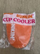 Dunkin Donuts Orange Cup Cooler Koozie Large 32oz. Iced Coffee Tea, Halloween picture
