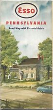 1949 ESSO STANDARD OIL Road Map PENNSYLVANIA Valley Forge Philadelphia Pittsburg picture