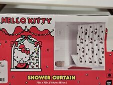 BRAND NEW Hello Kitty In Santa Hat Christmas Shower Curtain FAST SHIPPING  picture