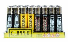 48 Ct Full Size CLIPPER Flint Lighters Refillable Funny Saying F YOU FUCKTARD picture