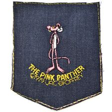 Vintage 1979 The Pink Panther UAC Groffrey Sew On Embroidery Denim Pocket Patch  picture