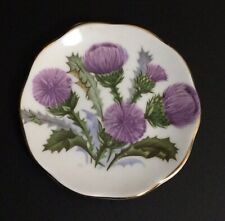 Caledonia Fine China Highlands Scottish Purple Thistle Plate Keith Babington &Co picture