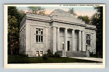 Fremont OH, Hayes Memorial Library, Ohio Vintage Postcard picture