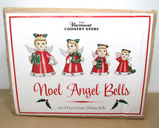 Vermont Country Store NOEL ANGEL BELLS Ceramic Holiday Christmas Decor Figurine picture