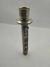 Vintage broken piece engraved silver plated candlestick home decor picture