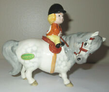 Vtg Beswick Norman Thelwell Dapple Gray Pony  w Learning to Ride Girl Figurine picture