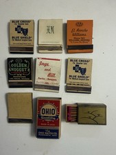 Vintage Matchbook Lot of 9 Las Vegas Golden Nugget Fortune Club Blue Cross AAA picture