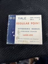 Vintage B-D Yale Hypodermic Needles 25 Ga Regular Point. AD picture