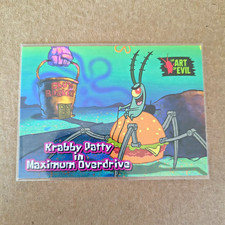 Topps 2009 SpongeBob SquarePants Series 2 Art of Evil Insert #80 Plankton picture