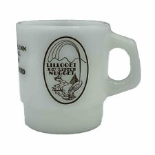 Vintage Anchor Hocking Mug Lou’s Drive In Lillooet BC Little Nugget Gold Mining picture