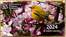 2024 Alzheimer’s Disease Research 16 Month Wall Calendar Birds Floral  picture