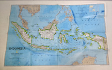 INDONESIA - NATIONAL GEOGRAPHIC - FEB 1996 - DOUBLE SIDED MAP POSTER picture