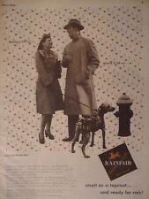 1944 Esquire Original Advertisement WWII Era RAINFAIR Raincoats  picture