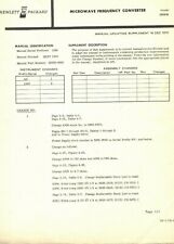 HP/Agilent 2590B Microwave Frequency Converter Manual TO 33A1-12-695-11 10Jan 73 picture