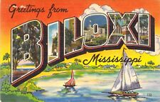 MS BIloxi Greetings from #132 Colourpicture Large Letter LLL postcard D7 picture