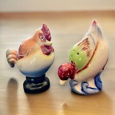 Vintage 1950s-60s Japan So Fowl Chicken & Duck Salt & Pepper Shakers picture