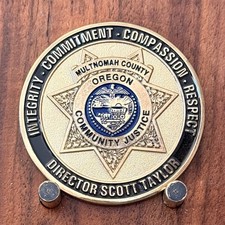Multnomah County OR Domestic Violence Unit Scott Taylor Challenge Coin  W#30 picture