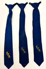 Vintage Set Of 3 FFA Future Farmers Of America 1970's Clip-On Neck Ties picture