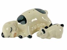 Vintage Momma Baby Pig Piglet Laying Sleeping Salt And Pepper Shakers  picture